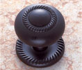 JVJ 35520 Oil Rubbed Bronze Finish 1 1/2" Rope Knob W/Back Plate, Composition Solid Brass