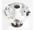 JVJ 36712 Old World Bronze Finish 40 mm (1 9/16") Diamond Cut 31% Leaded Crystal Knob, Composition Solid Brass