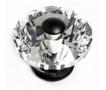 JVJ 36820 Oil Rubbed Bronze Finish 60 mm (2 3/8") Diamond Cut 31% Leaded Crystal Knob, Composition Solid Brass