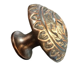 JVJ 41512 Old World Bronze Finish 1 3/8" 'Texas Star' Knob, Composition Zamac