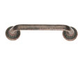 JVJ 42909 Distressed Copper Finish 96 mm Pitted Pull with Round and Square Back Plates, Composition Zamac