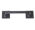 JVJ 42920 Oil Rubbed Bronze Finish 96 mm Pitted Pull with Round and Square Back Plates, Composition Zamac