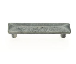 JVJ 43213 Rustic Nickel Finish 3" Square Distressed Pull, Composition Zamac