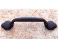 JVJ 44914 Matte Black Finish 3" C/C Footed Pull 4-3/4" OA, Composition Zamac
