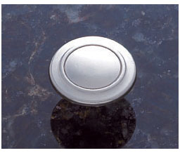 JVJ 45246 Satin Nickel Finish  Ringed Alloy Knob, Composition Zamac