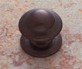 JVJ 46212 Old World Bronze Finish 1-1/4" 1-Pc Knob W/Back Plate, Composition Zamac