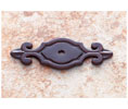 JVJ 46712 Old World Bronze Finish 3" Deco Back Plate for Knob, Composition Zamac