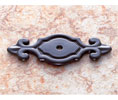 JVJ 46720 Oil Rubbed Bronze Finish 3" Deco Back Plate for Knob, Composition Zamac