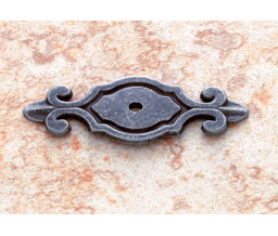 JVJ 46722 Iron Finish 3" Deco Back Plate for Knob, Composition Zamac