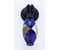 JVJ 47720 Oil Rubbed Bronze Finish 30 mm Pendant Drop Pull - Gold and Silver on Blue, Composition Glass