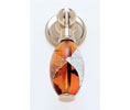 JVJ 47824 24 K Gold Plated Finish 30 mm Pendant Drop Pull - Gold and Silver on Orange, Composition Glass