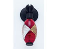 JVJ 48120 Oil Rubbed Bronze Finish 30 mm Pendant Drop Pull - Gold and Silver on Red, Composition Glass