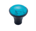 JVJ 49020 Oil Rubbed Bronze Finish 30 mm Turquoise Knob, Composition Turquoise