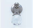 JVJ 51814 Polished Nickel Finish 31% Leaded Crystal Old European Cut Pendant Pull, Composition Crystal