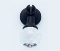 JVJ 51820 Oil Rubbed Bronze Finish 31% Leaded Crystal Old European Cut Pendant Pull, Composition Crystal