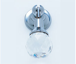 JVJ 51826 Polished Chrome Finish 31% Leaded Crystal Old European Cut Pendant Pull, Composition Crystal