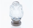 JVJ 52546 Satin Nickel Finish 31% Leaded Crystal 30 mm Rose Knob, Composition Crystal