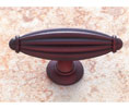 JVJ 62112 Old World Bronze Finish 2-3/4" Oblong Fluted Knob, Composition Zamac