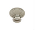 JVJ 66216 Polished Nickel Finish-1 1/4" Ringed Knob, Composition Zamac