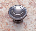 JVJ 66250 Antique Nickel Finish-1-1/4" Ringed Knob, Composition Zamac