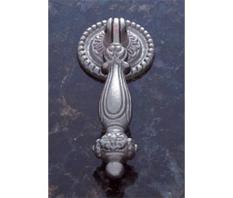 JVJ 66546 Satin Nickel Finish- 3" Drop Pull W/Back Plate, Composition Zamac