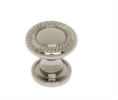 JVJ 67416 Polished Nickel Finish 31 mm Rope Knob W/Back Plate, Composition Solid Brass