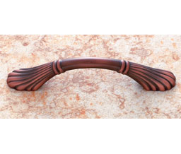 JVJ 68212 Old World Bronze Finish Pull 5" OA , Composition Zamac