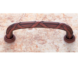 JVJ 68712 Old World Bronze Finish Pull 96 mm C/C, 4-1/2" OA, Composition Zamac