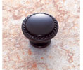 JVJ 69420 Oil Rubbed Bronze Finish Rope-Edged Knob 1-1/4", Composition Zamac