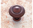 JVJ 70012 Old World Bronze Finish Rope Knob , Composition Zamac