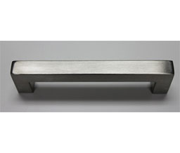 JVJ 73332 Stainless Steel Finish 128 mm C/C Squared Thick Bar Pull w/ Posts At End, Composition Stainless Steel