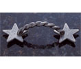 JVJ 07418 Antique Nickel Finish 3" C/C Twist Star Pull, Composition Zamac