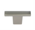 JVJ 78746 Satin Nickel Finish 52mm X 12mm Squared Minimalistic "T" Knob, Composition Zamac