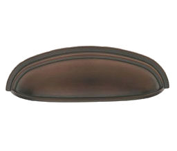 JVJ 85312 Old World Bronze Finish Heavy Zinc 4" C/C Cup Pull, Composition Zamac