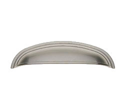 JVJ 85346 Satin Nickel Finish Heavy Zinc 4" C/C Cup Pull, Composition Zamac