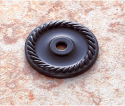 JVJ 86920 ORB Finish 1-1/2" Diameter English Rope Back Plate, Composition Solid Brass