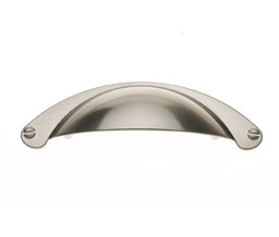 JVJ 88446 Satin Nickel Finish Zinc 3" C/C Cup Pull, Composition Zamac