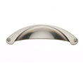JVJ 88446 Satin Nickel Finish Zinc 3" C/C Cup Pull, Composition Zamac