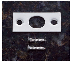 JVJ 90346 Strike W/Screws For 7" Flush Bolt-Satin Nickel Finish, Composition Solid Brass