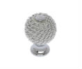 JVJ 70212 Polished Chrome Finish 28mm Chrome Chain Maille Knob, Composition Aluminum/Solid Brass