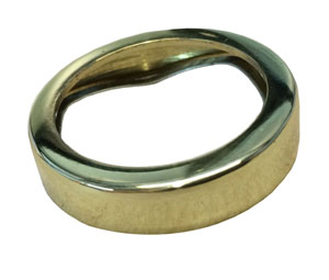 Kaba Ilco 861V-03-10 Steel Stock Adjustable Spring Collar - Polished Brass