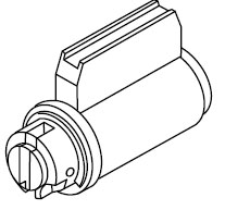 Kaba Ilco 15246RB-26D-0B Replacement Cylinder for Yale 5400, 5300LN Series Locks - Russwin D1 - Satin Chrome