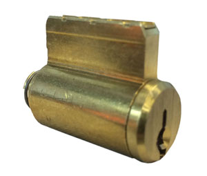 Kaba Ilco 15395KS-04-KD Universal Key-In-Knob Replacement Cylinder with Kwikset 1176 Keyway - Satin Brass