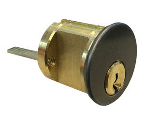 Kaba Ilco 7015SC8-46-KA2 5 Pin Rim Cylinder with Schlage C Keyway - Duracolor Brown Aluminum