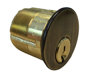 Kaba Ilco 7185SC1-05-KD Mortise Cylinder with Schlage C Keyway - Antique Brass