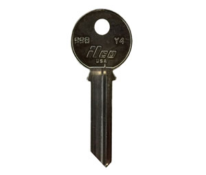 Kaba Ilco 998 6 Pin Yale Key Blank - Nickel Plated