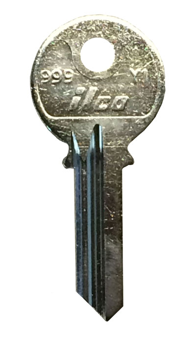 Kaba Ilco 999 5 Pin Yale Key Blank Nickel Plated Kaba Ilco 999 5 Pin Yale Key Blank Nickel Plated