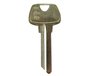 Kaba Ilco O1007RB 6 Pin Sargent Key Blank - Nickel Silver