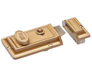 Kaba Ilco 220-53-41 Night Latch with Kwikset Keyway - Bronze Lacquer