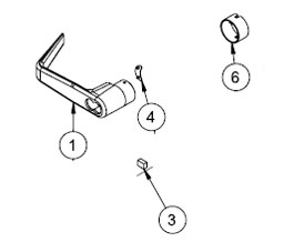 KABA 3422926D01 E-Plex 5000Series - Outside Lever KIL - Satin Chrome